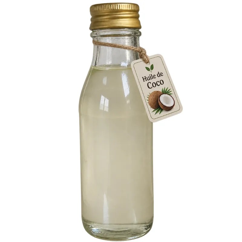 Huile de Noix de Coco Naturelle Pressée à Froid Maroc